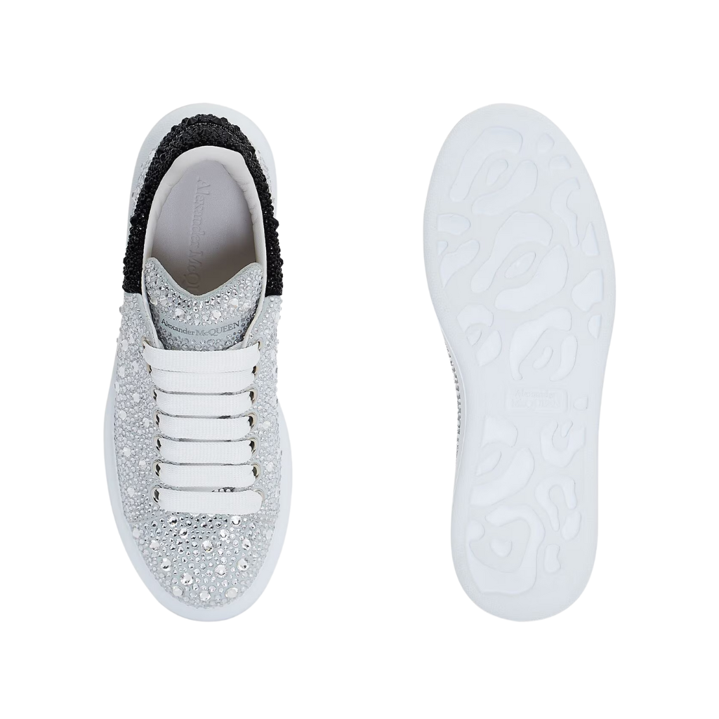 Alexander McQueen Oversized Sneaker 'Crystal-Embellished White' (Women)