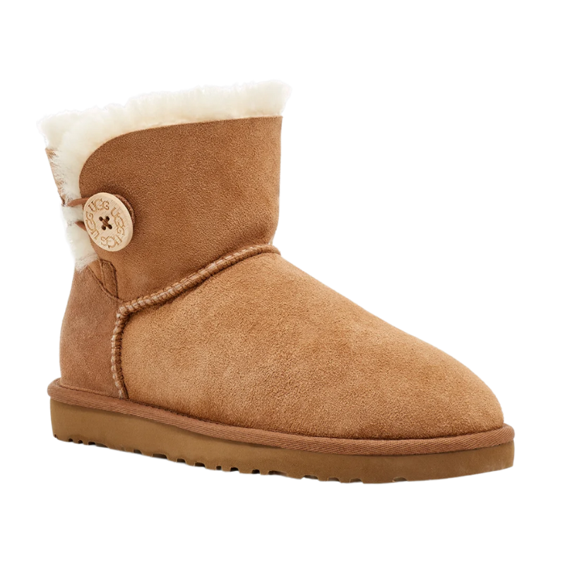 UGG Toddler Mini Bailey Button 'Chestnut' (Kids) — 2-Hour Delivery