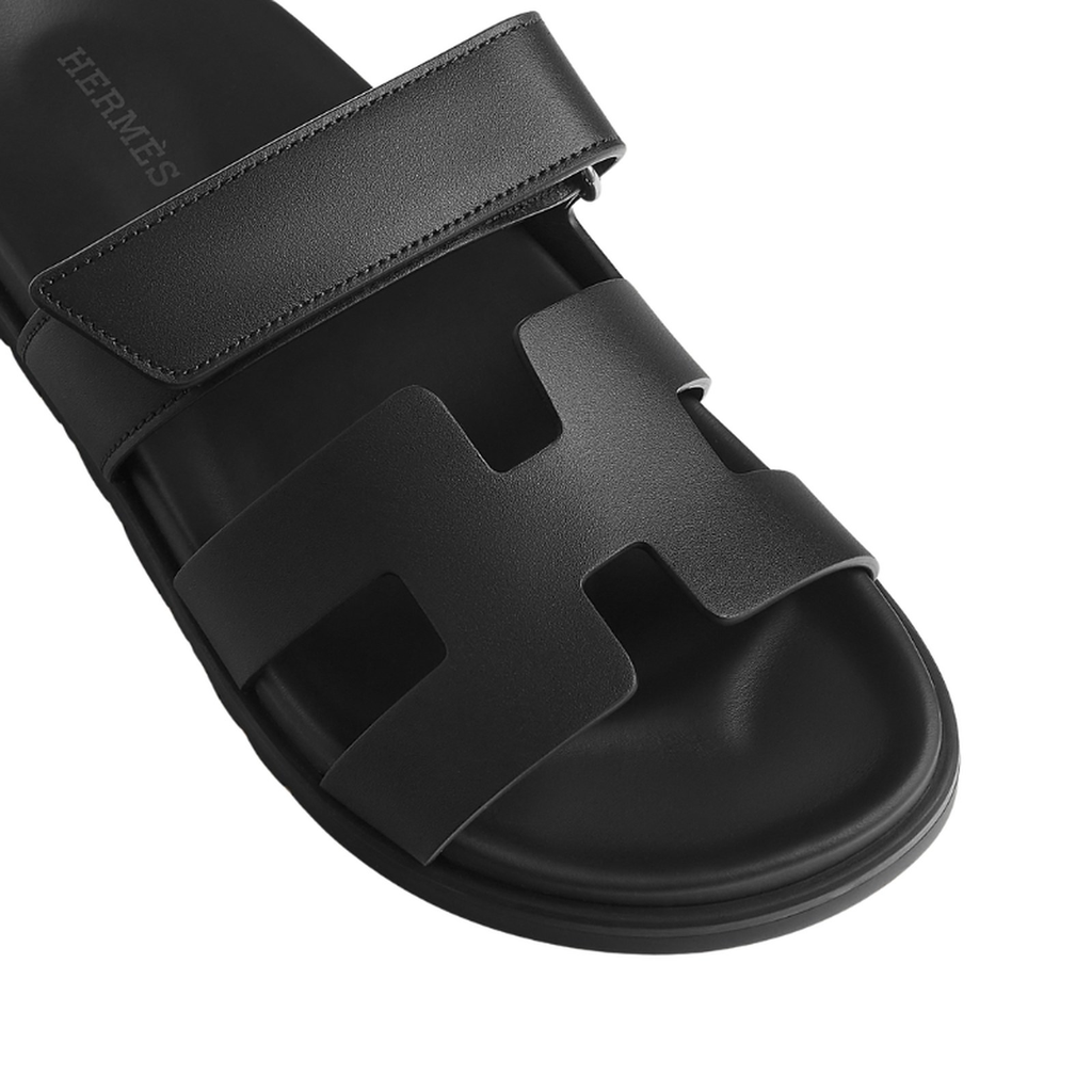 Hermès Chypre Sandal 'Noir Calfskin' (Women)