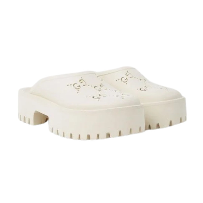 Gucci Perforated GG Platform Mule (Women)