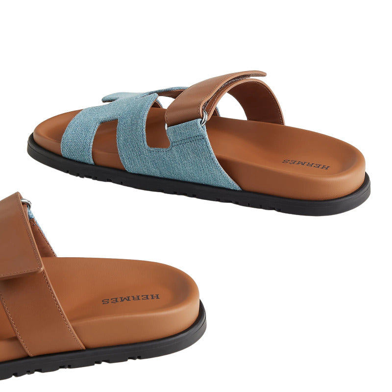 Hermès Chypre Sandal 'Bicolor Denim' (Women)