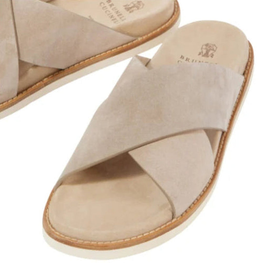 Brunello Cucinelli Crossover Sandal 'Beige' (Men)