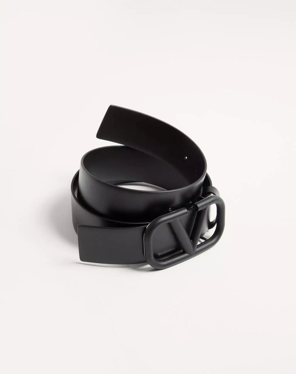 Valentino VLogo Signature Calfskin Belt 'Black' (Unisex)