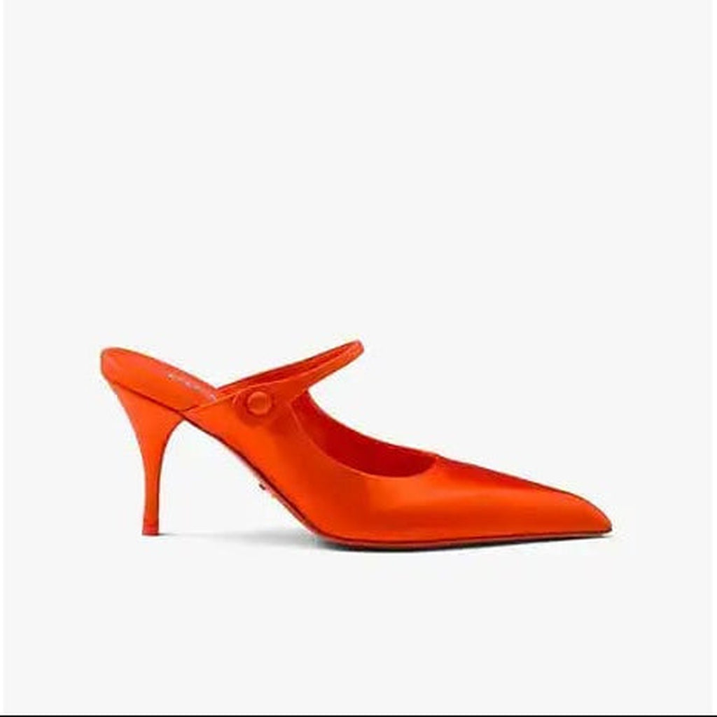 Prada Pointed-Toe Satin Pump (Women)