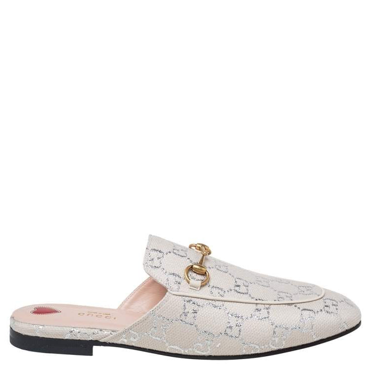 Gucci Princetown Horsebit Mule 'Cream Canvas' (Women)