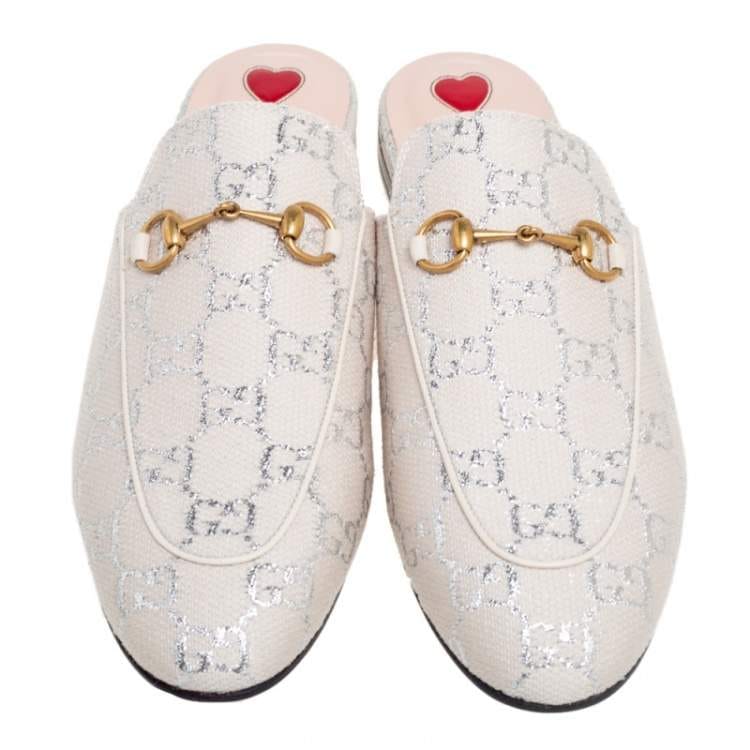 Gucci Princetown Horsebit Mule 'Cream Canvas' (Women)