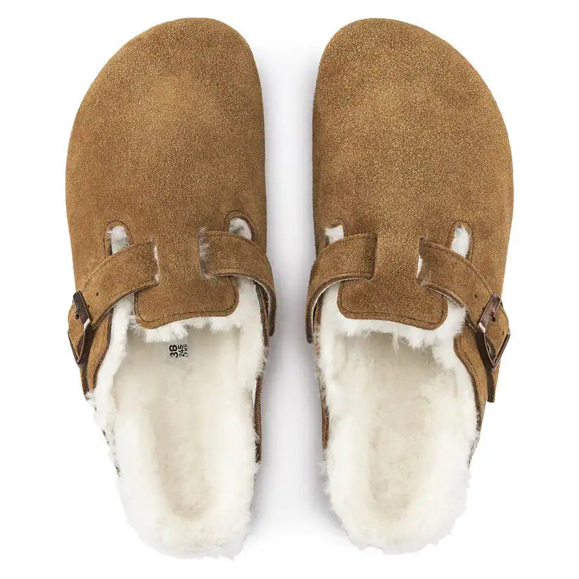 Birkenstock Boston Shearling Suede 'Mink' (Women)
