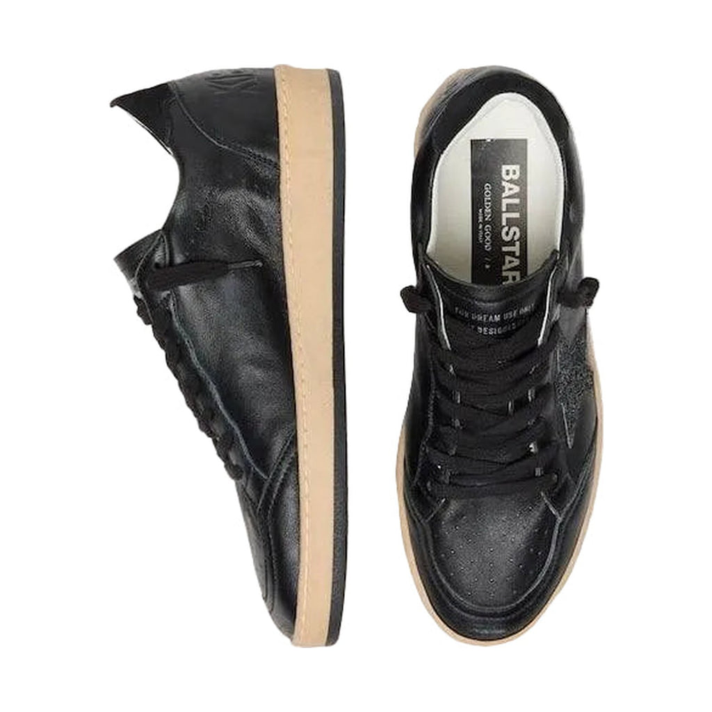 Golden Goose Ball-Star 'Black Nappa Glitter Star' (Women)