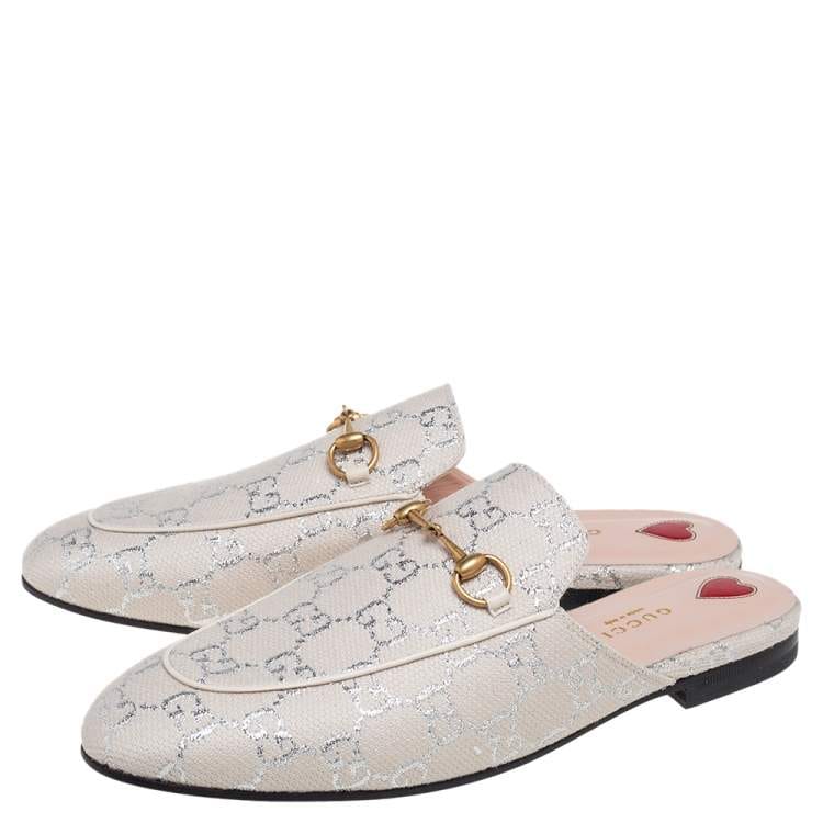 Gucci Princetown Horsebit Mule 'Cream Canvas' (Women)
