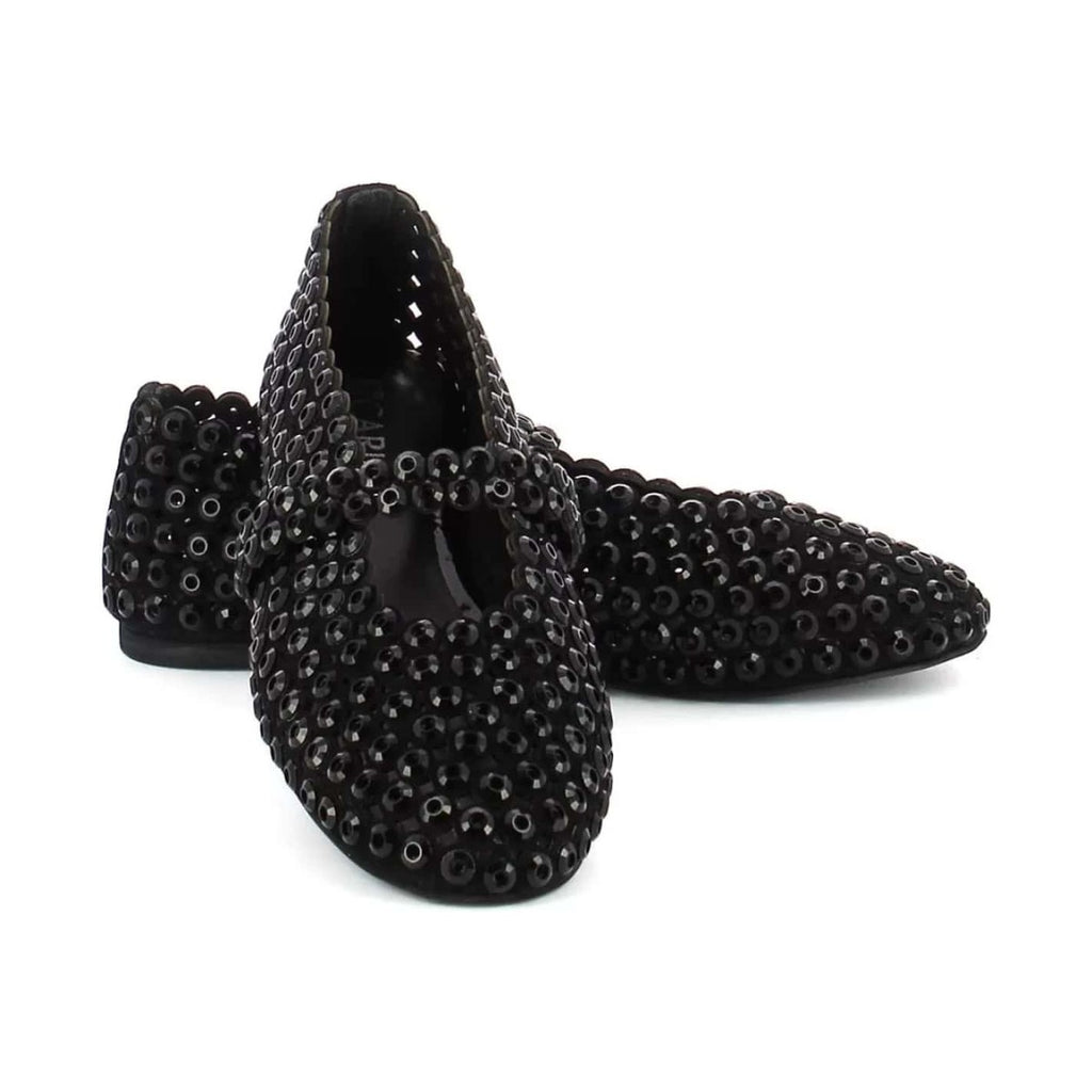 Alaïa Suede Crystal-Embellished Ballet Flat 'Black' (Women)