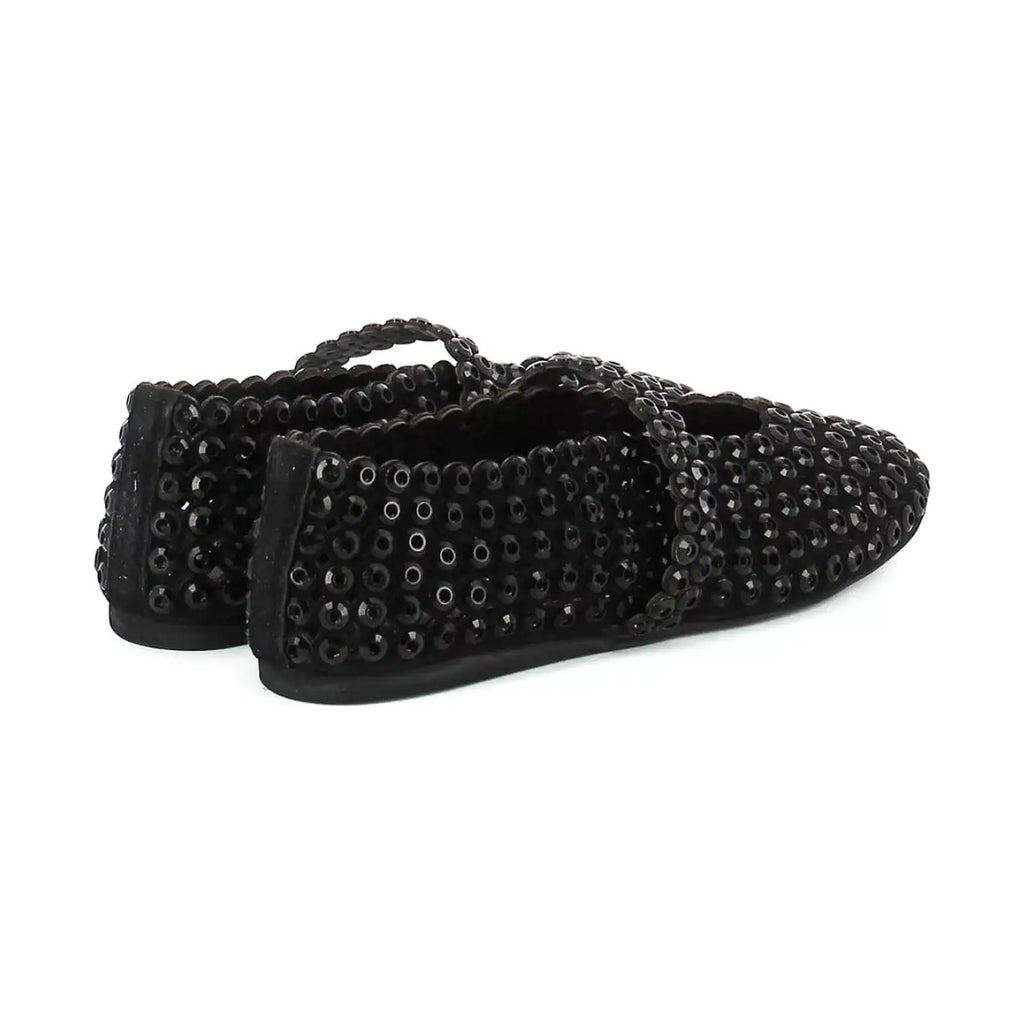 Alaïa Suede Crystal-Embellished Ballet Flat 'Black' (Women)