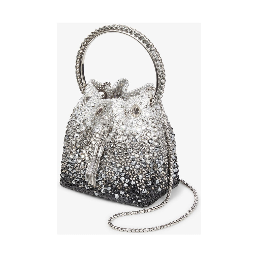 Jimmy Choo Bon Bon Bag 'Black Satin Crystal' (Women)