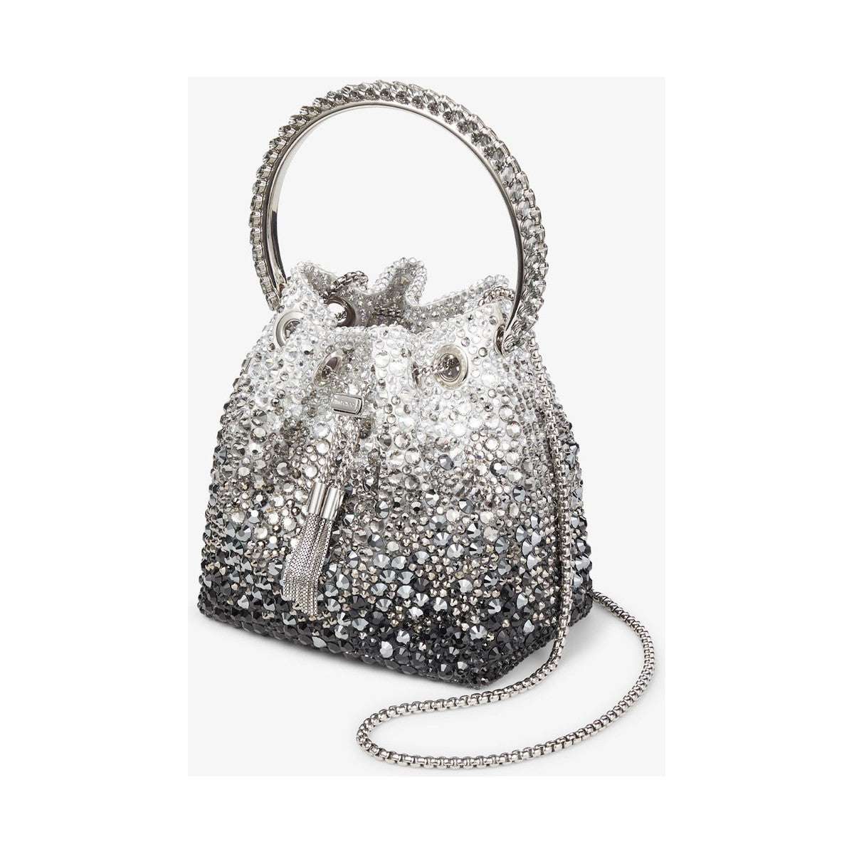Jimmy Choo Bon Bon Bag 'Black Satin Crystal' (Women)