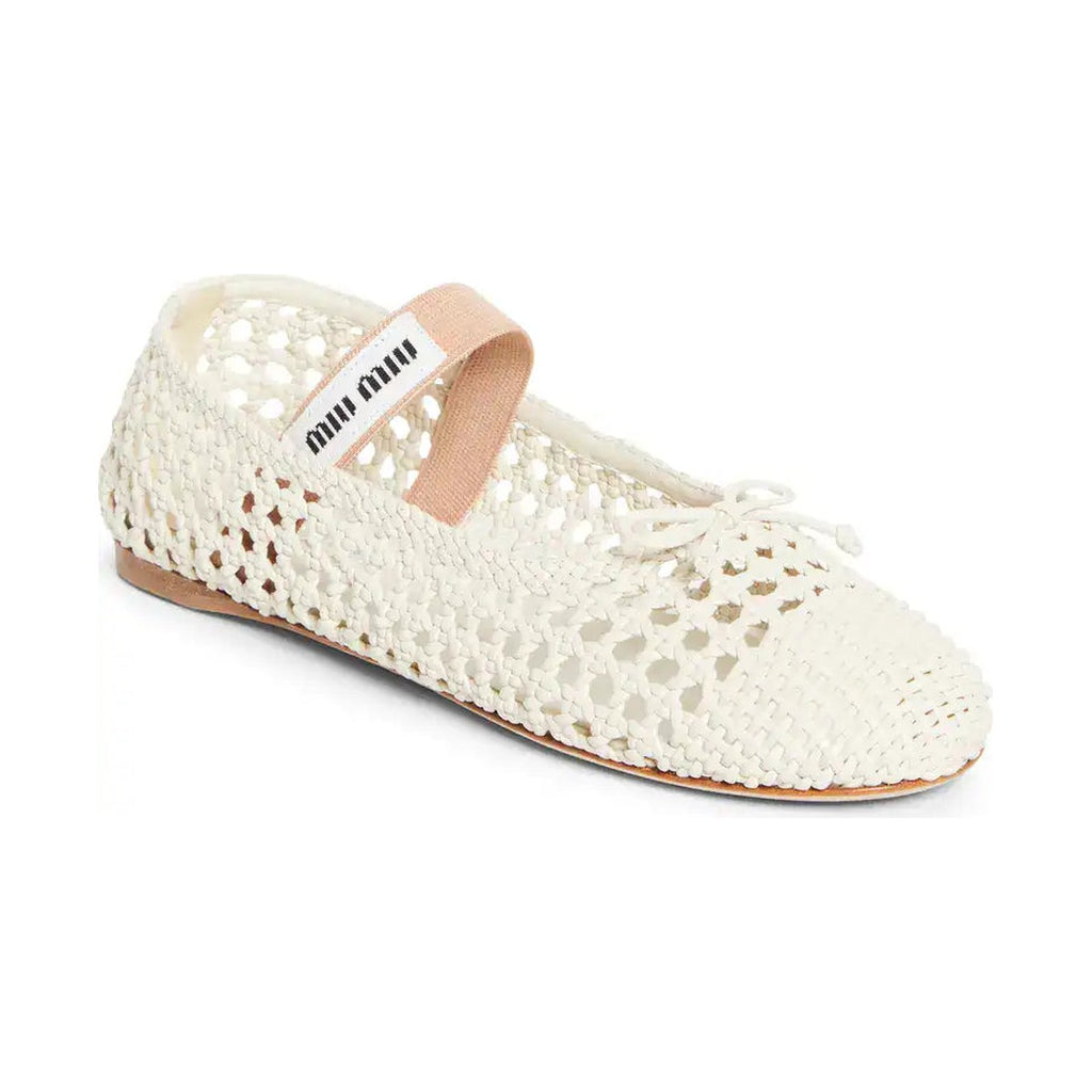 Miu Miu Mesh Ballerina 'White' (Women)
