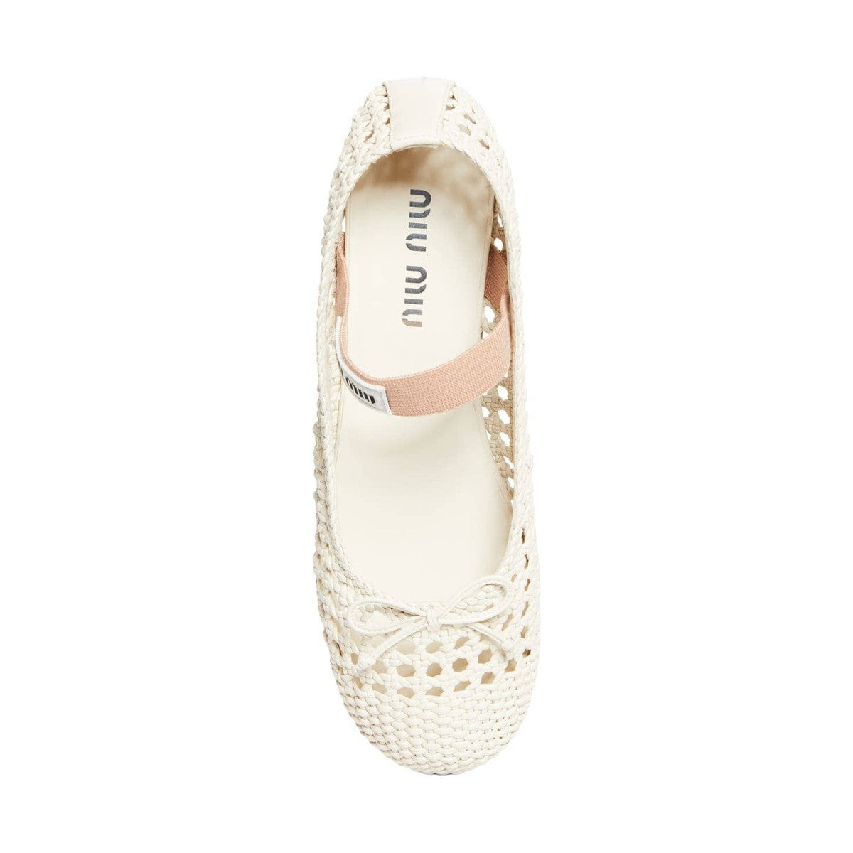 Miu Miu Mesh Ballerina 'White' (Women)