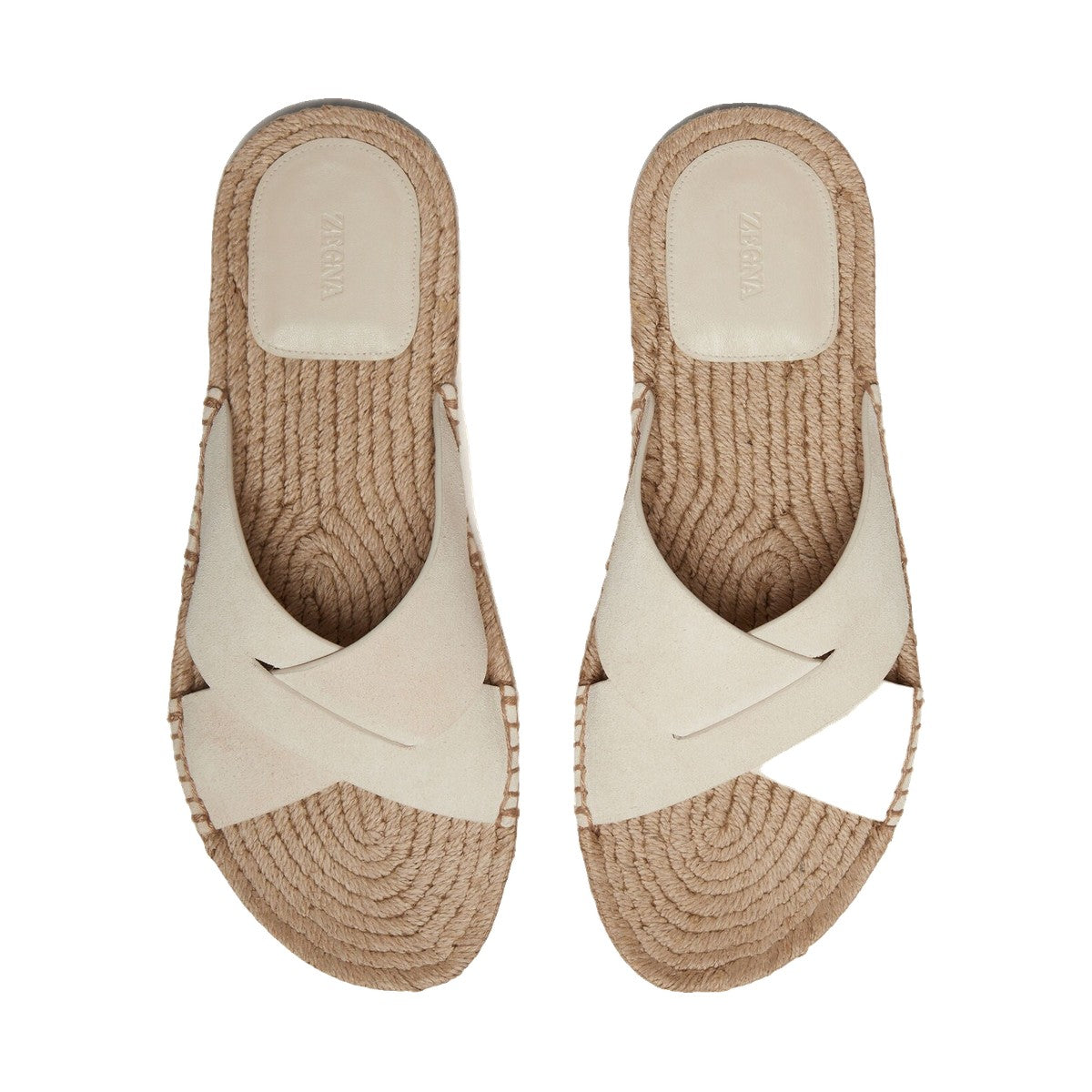 Zegna Triple Stitch™ Espadrille Sandal 'Off White Suede' (Men)