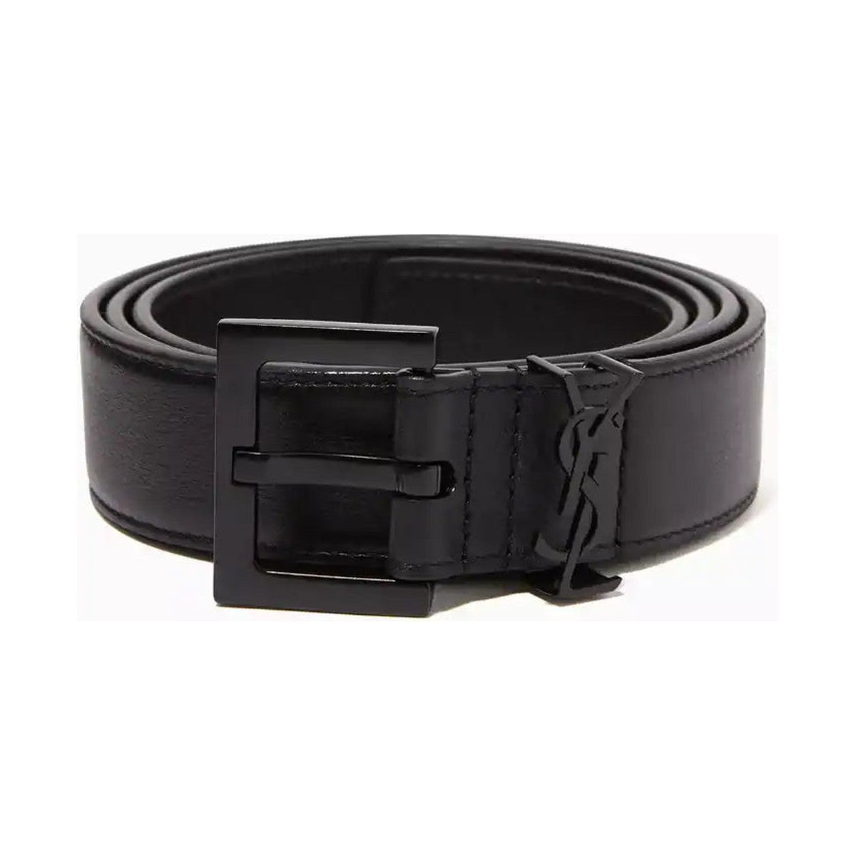Saint Laurent Monogram Leather Belt 'Black' (Unisex)