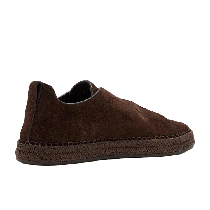 Zegna Triple Stitch™ Espadrille 'Dark Brown Suede' (Men)