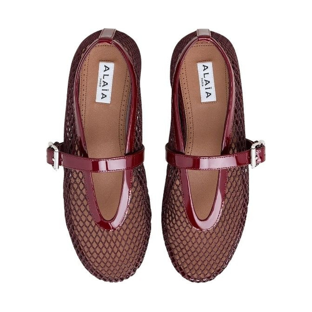 Alaïa Fishnet Ballet Flat 'Maroon' (Women)