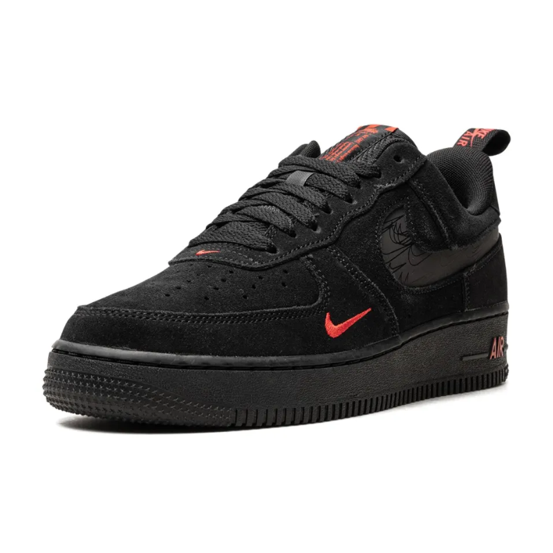 Nike Air Force 1 Low 'Multi-Swoosh Black Crimson' (Unisex)