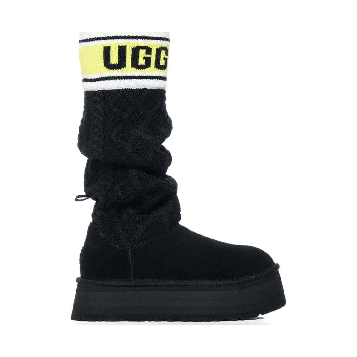 UGG Classic Sweater Letter Boot 'Black' (Women)