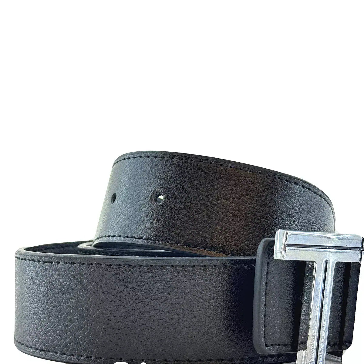 Tom Ford T Buckle Belt 'Black Silver' (Unisex)
